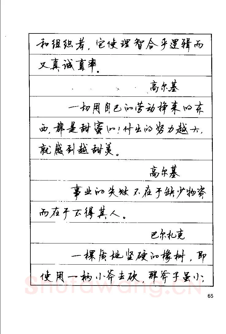 顾仲安硬笔楷书字帖,摘自顾仲安《罗兰小语》行楷字帖
