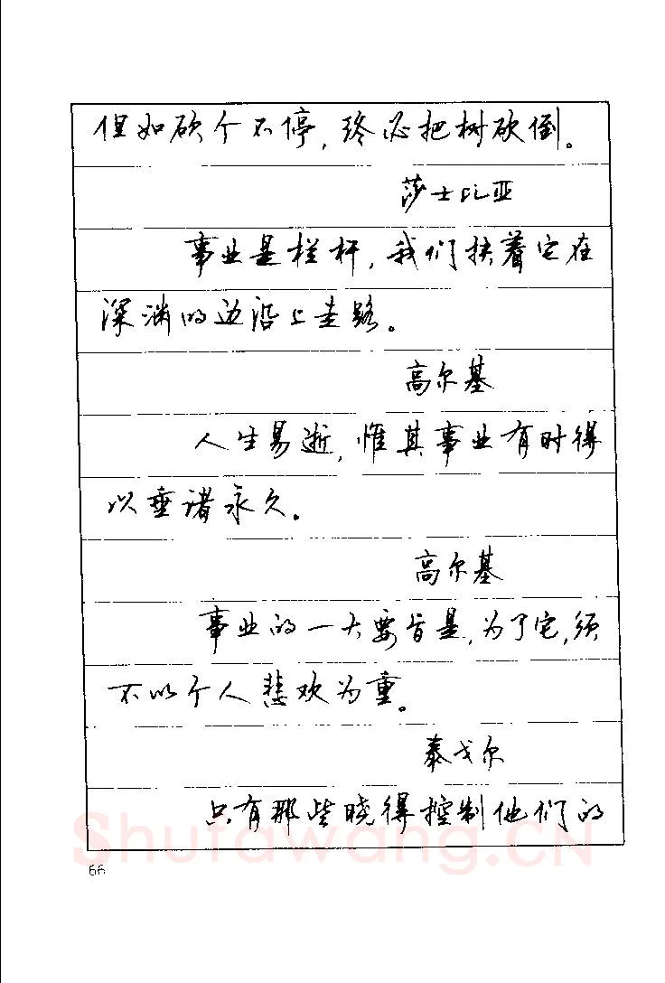 顾仲安硬笔楷书字帖,摘自顾仲安《罗兰小语》行楷字帖
