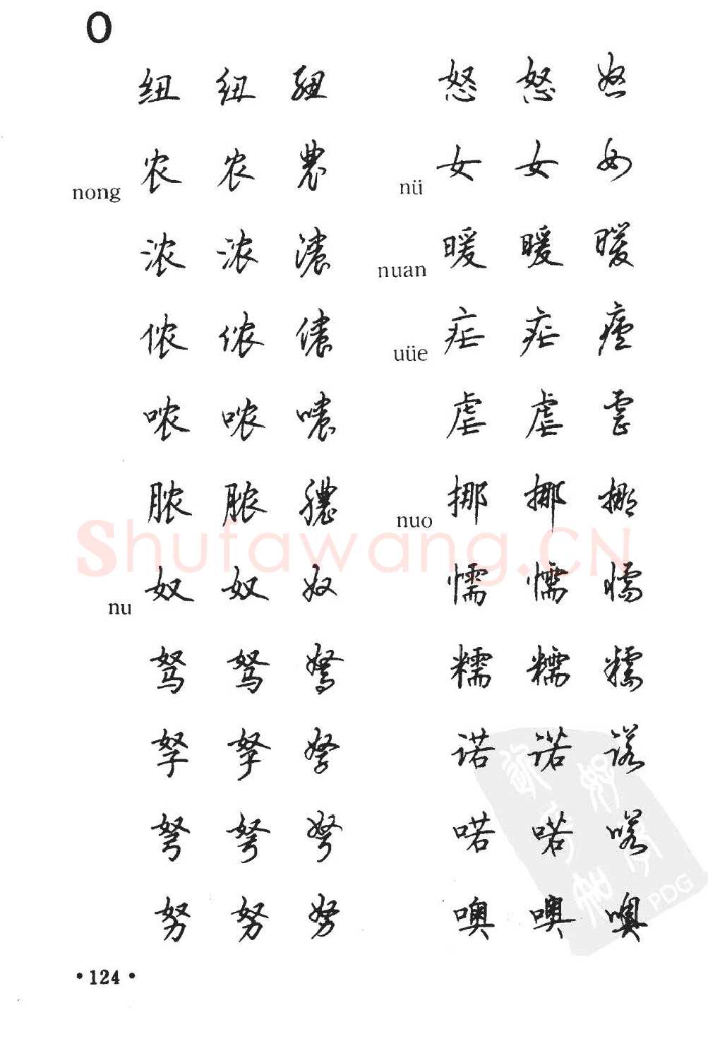 顾仲安硬笔硬笔字帖,摘自顾仲安5000常用汉字钢笔三体字帖