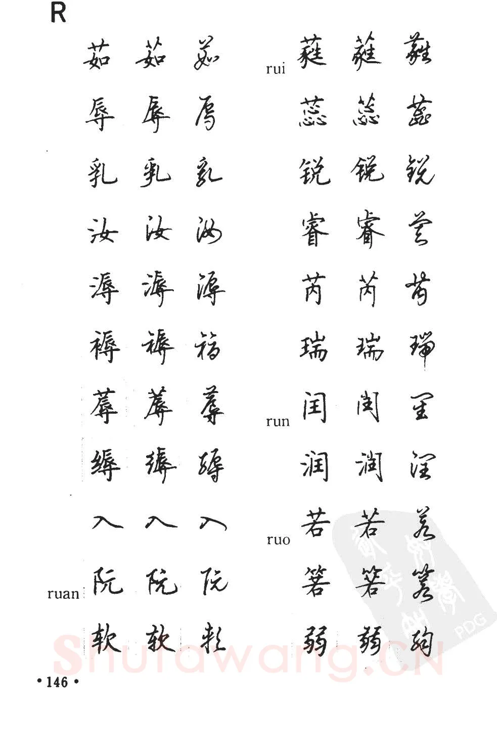 顾仲安硬笔硬笔字帖,摘自顾仲安5000常用汉字钢笔三体字帖