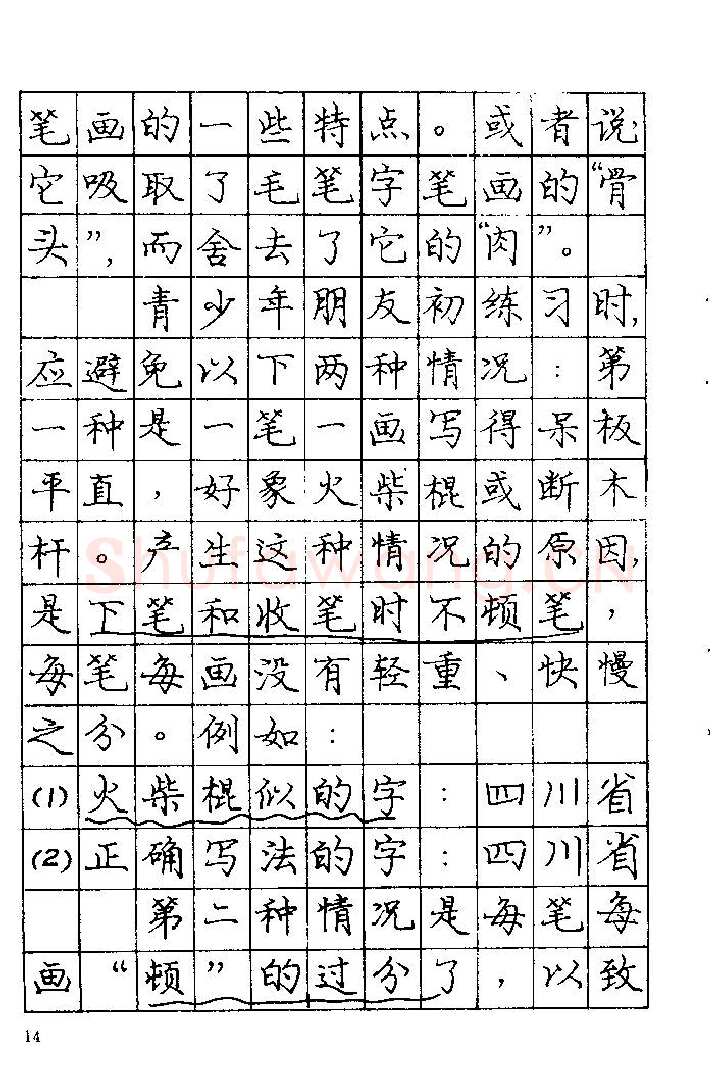 庞中华硬笔楷书字帖,摘自《庞中华钢笔字帖》84版