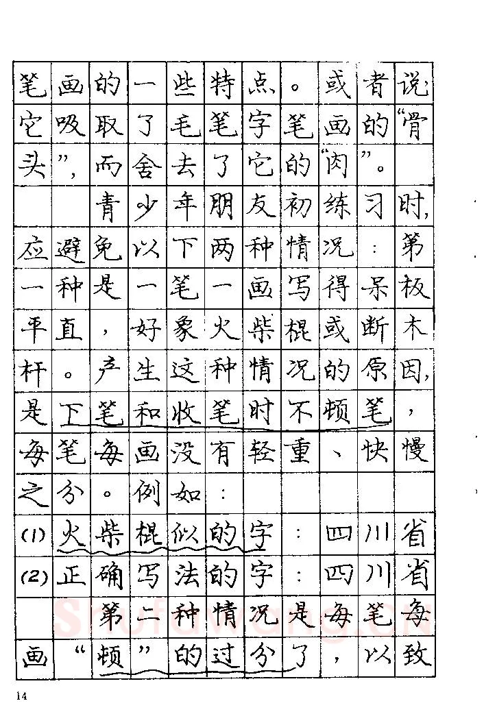 庞中华硬笔楷书字帖,摘自《庞中华钢笔字帖》84版