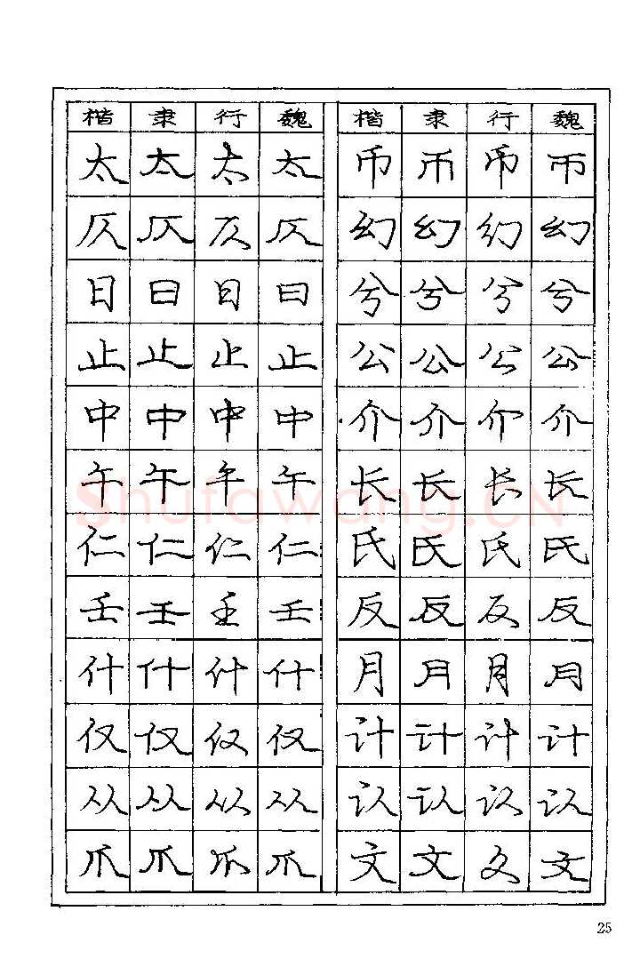 庞中华硬笔楷书字帖,摘自《庞中华钢笔字帖》84版