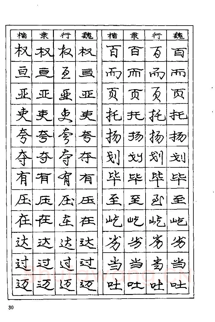 庞中华硬笔楷书字帖,摘自《庞中华钢笔字帖》84版