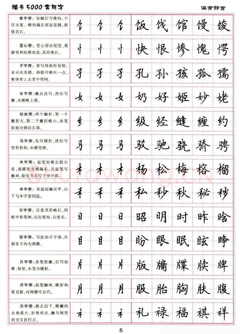 卢中南硬笔楷书字帖,摘自卢中南楷书5000常用字下载