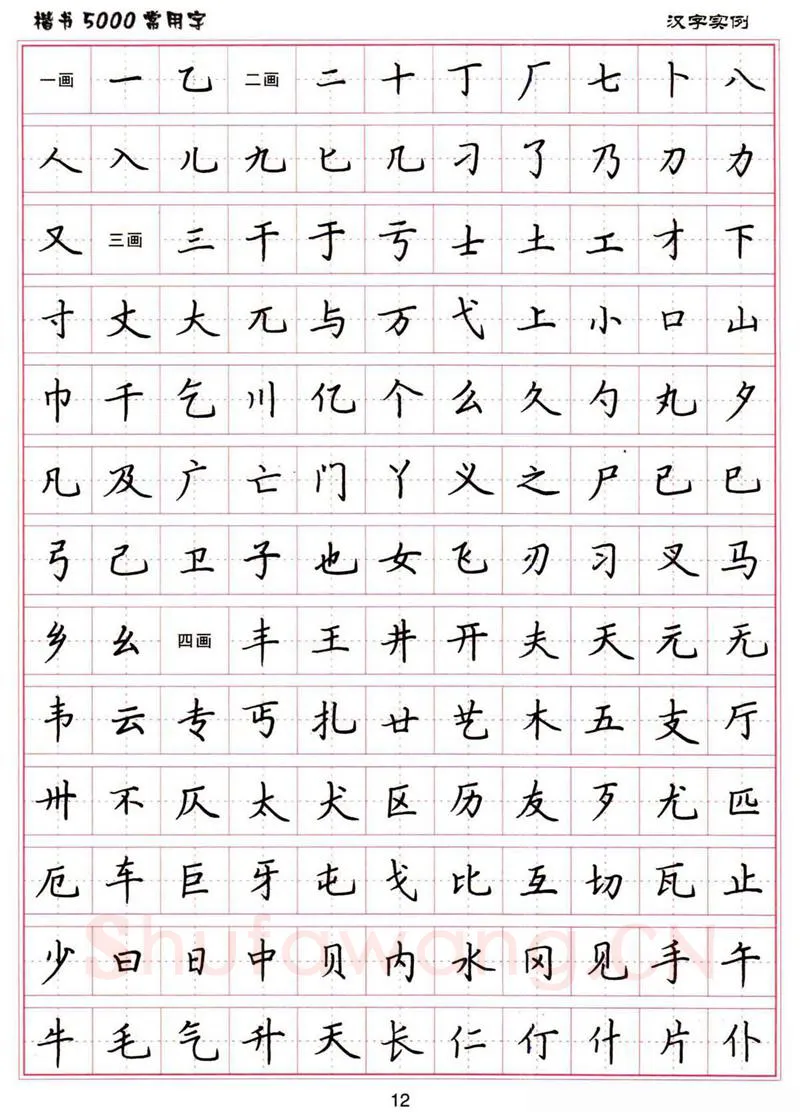 卢中南硬笔楷书字帖,摘自卢中南楷书5000常用字下载