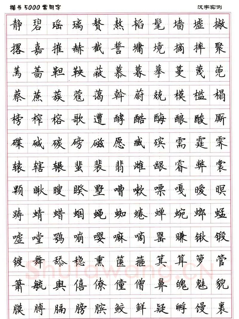 卢中南硬笔楷书字帖,摘自卢中南楷书5000常用字下载