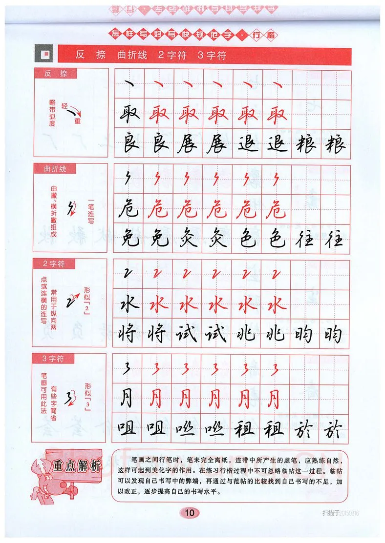 吴玉生硬笔硬笔字帖,摘自吴玉生《怎样写好写快规范字》行楷字帖