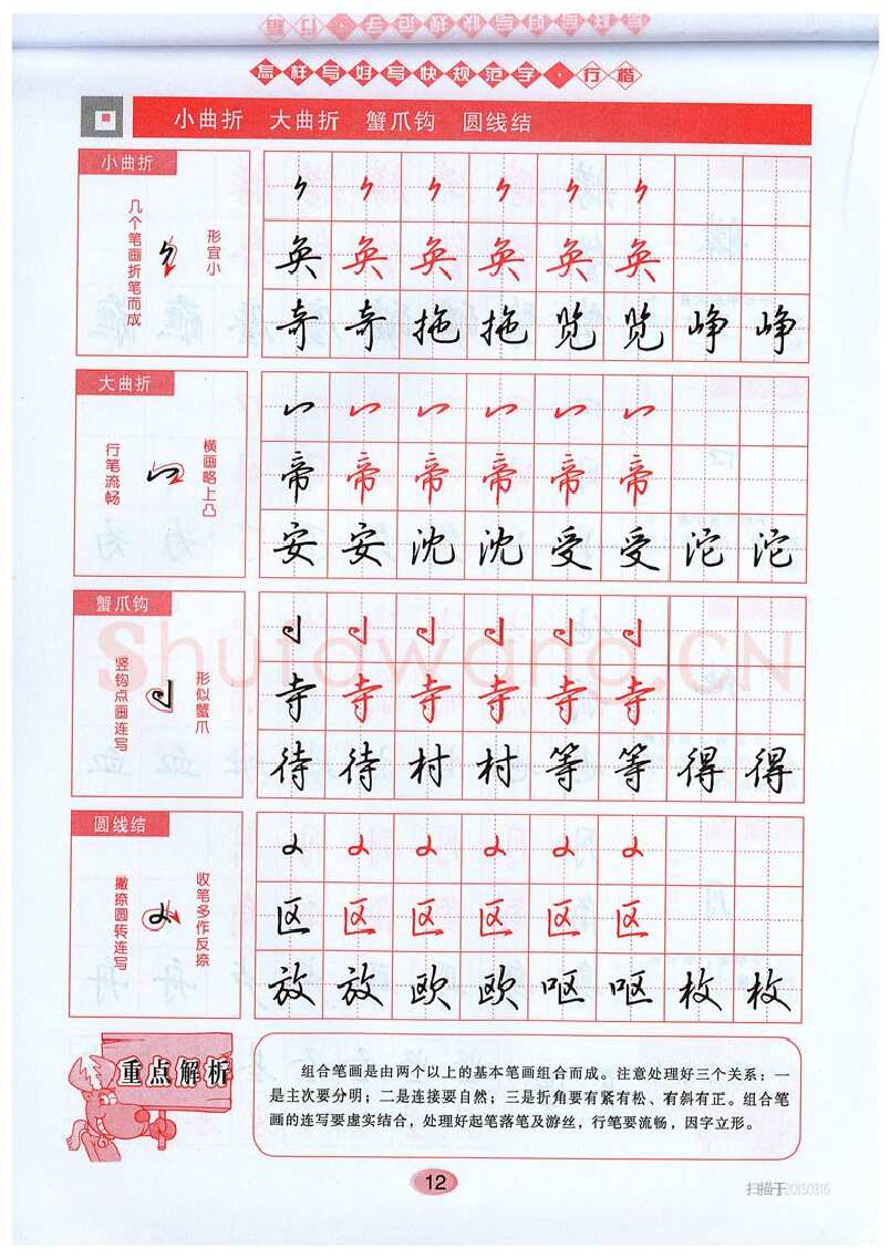 吴玉生硬笔硬笔字帖,摘自吴玉生《怎样写好写快规范字》行楷字帖