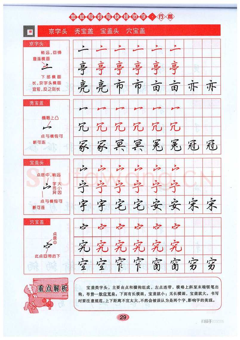 吴玉生硬笔硬笔字帖,摘自吴玉生《怎样写好写快规范字》行楷字帖