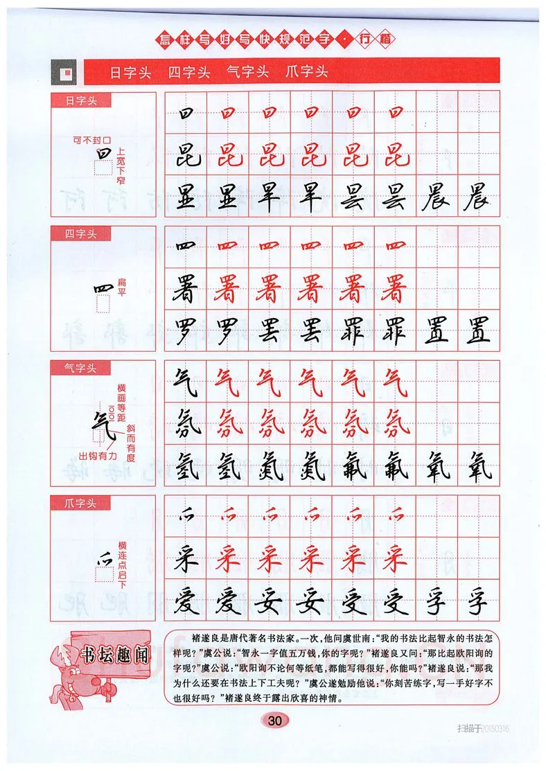 吴玉生硬笔硬笔字帖,摘自吴玉生《怎样写好写快规范字》行楷字帖