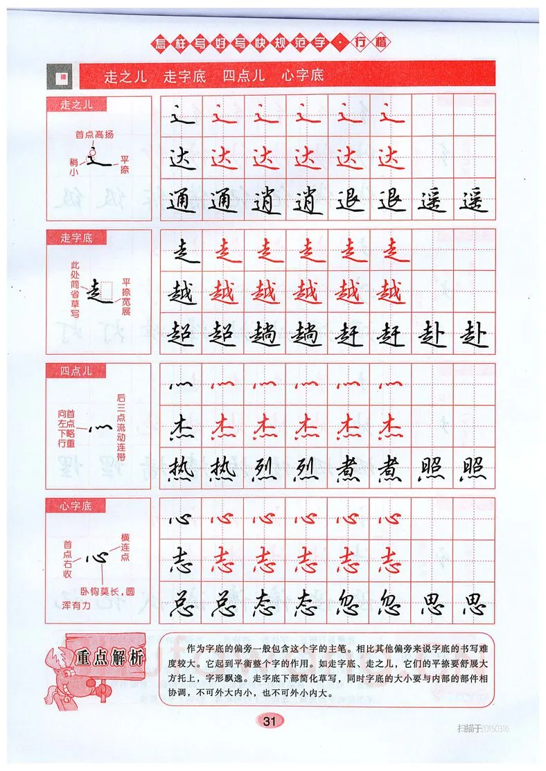 吴玉生硬笔硬笔字帖,摘自吴玉生《怎样写好写快规范字》行楷字帖