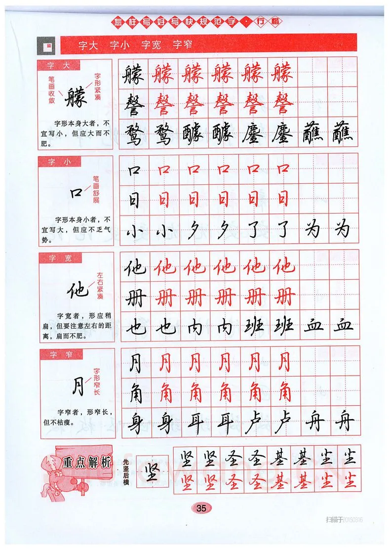吴玉生硬笔硬笔字帖,摘自吴玉生《怎样写好写快规范字》行楷字帖