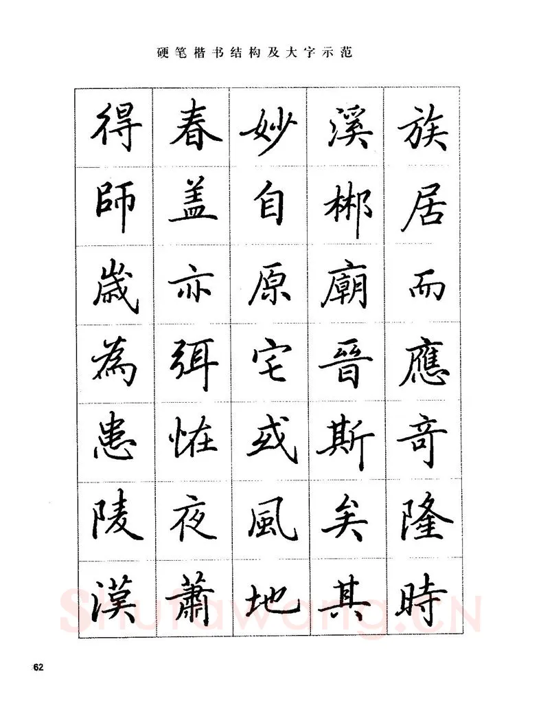 田英章硬笔楷书字帖,摘自田英章硬笔楷书标准教程字帖