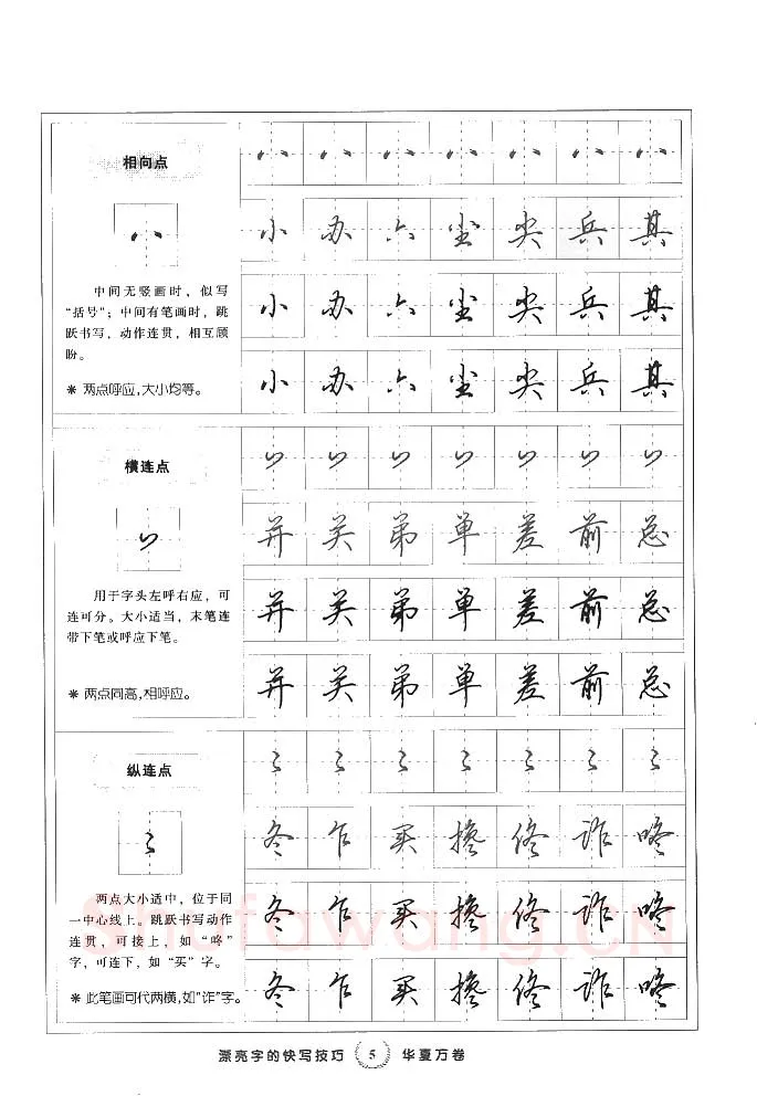 田英章硬笔行书字帖,摘自田英章漂亮字的快写技巧字帖