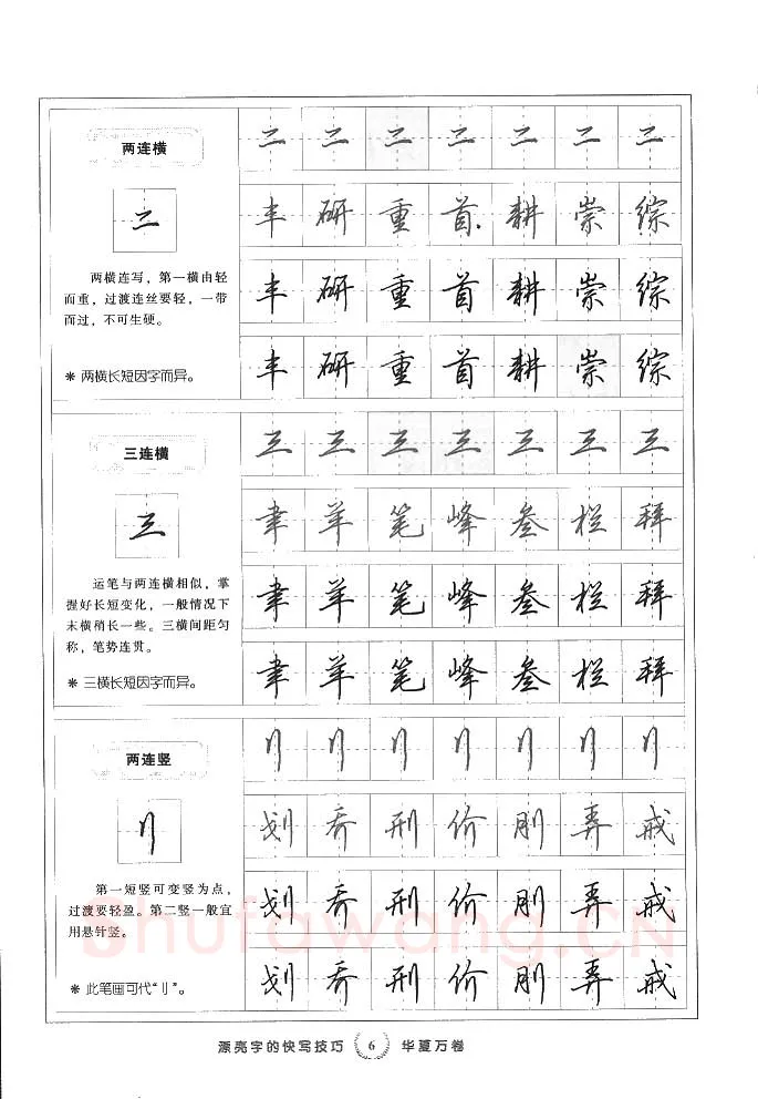 田英章硬笔行书字帖,摘自田英章漂亮字的快写技巧字帖