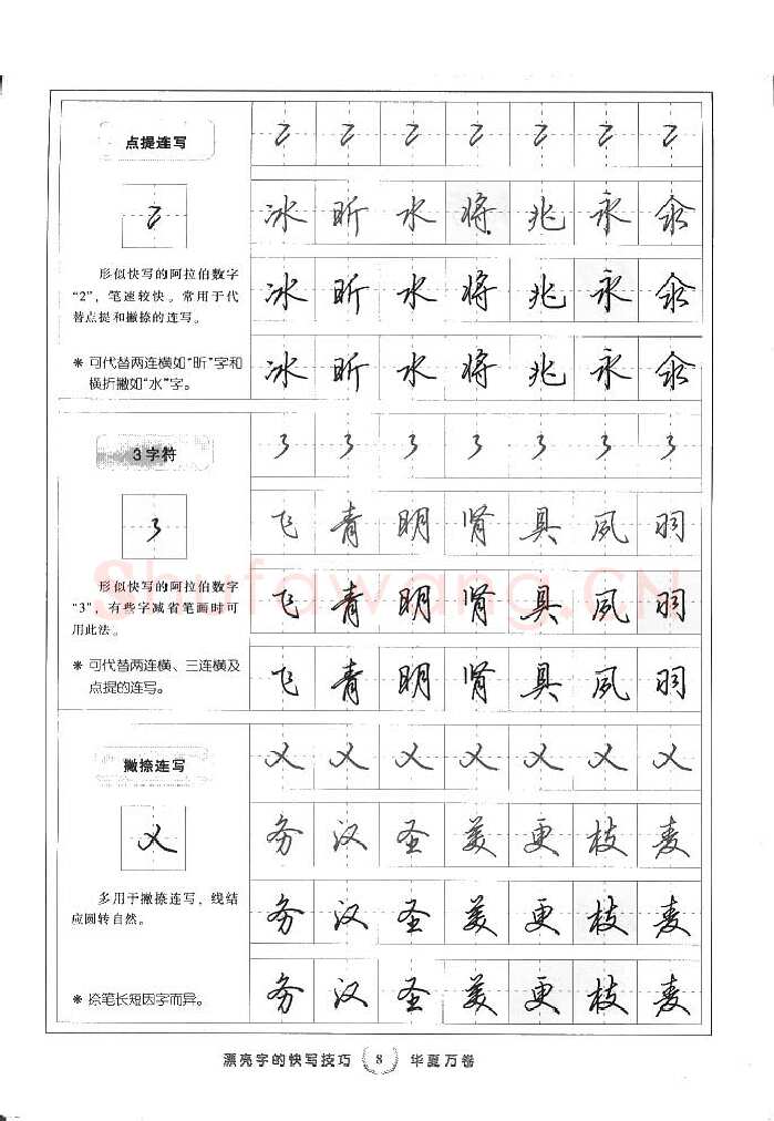 田英章硬笔行书字帖,摘自田英章漂亮字的快写技巧字帖