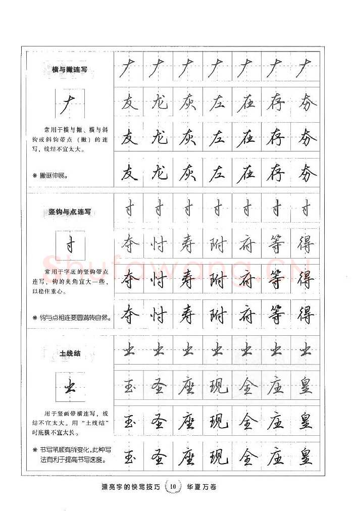 田英章硬笔行书字帖,摘自田英章漂亮字的快写技巧字帖