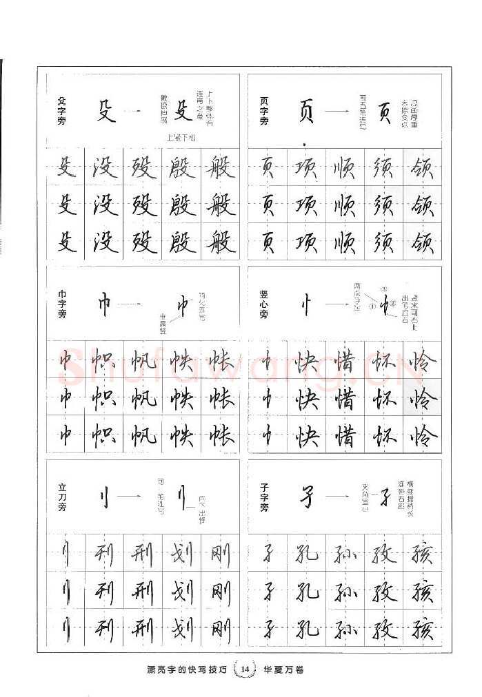 田英章硬笔行书字帖,摘自田英章漂亮字的快写技巧字帖