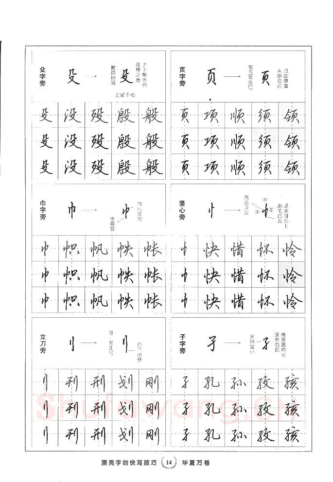 田英章硬笔行书字帖,摘自田英章漂亮字的快写技巧字帖