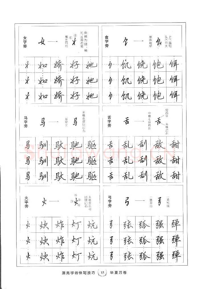 田英章硬笔行书字帖,摘自田英章漂亮字的快写技巧字帖