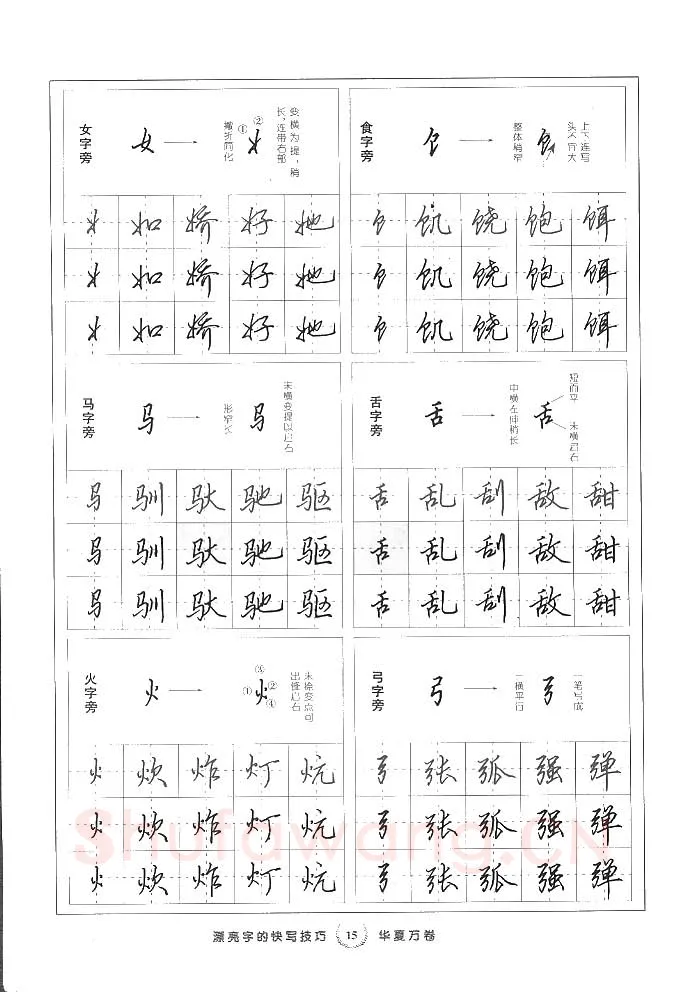 田英章硬笔行书字帖,摘自田英章漂亮字的快写技巧字帖