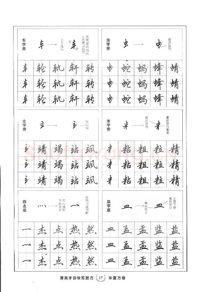 田英章硬笔行书字帖,摘自田英章漂亮字的快写技巧字帖