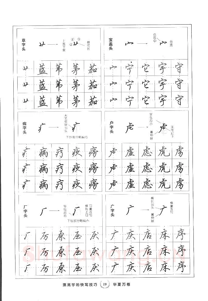 田英章硬笔行书字帖,摘自田英章漂亮字的快写技巧字帖