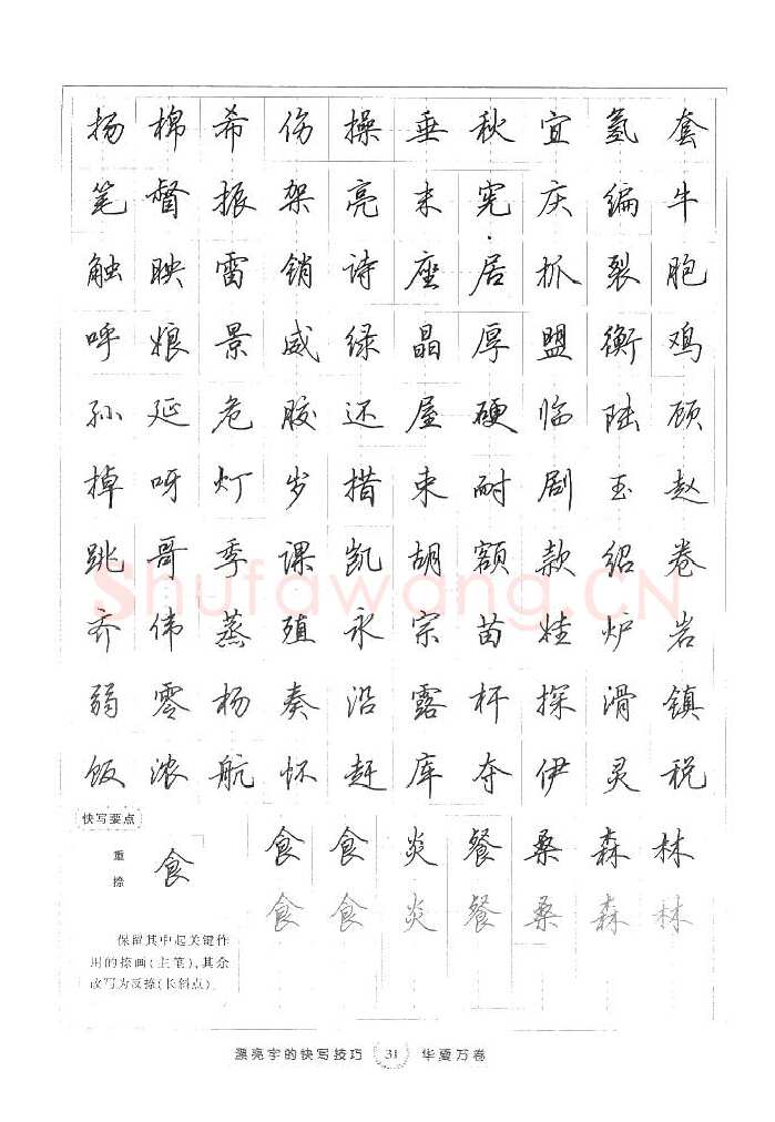 田英章硬笔行书字帖,摘自田英章漂亮字的快写技巧字帖