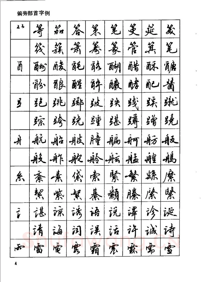 田英章硬笔行书字帖,摘自田英章钢笔行书实用技法字帖