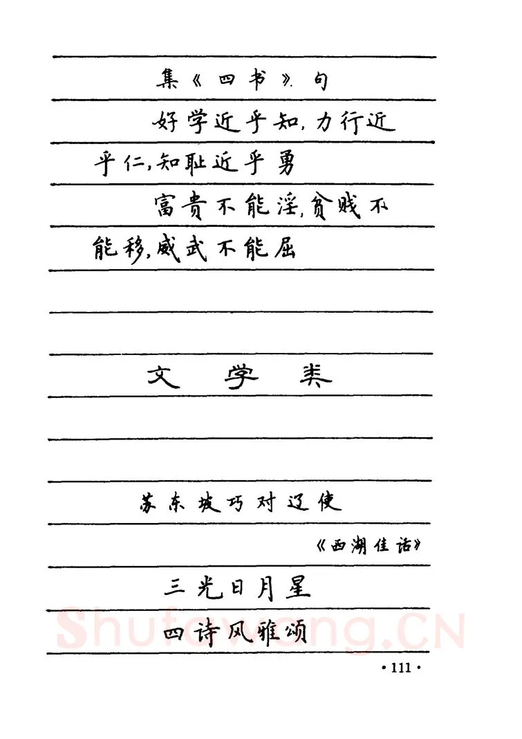 卢中南硬笔楷书字帖,摘自卢中南 中国名联钢笔字帖（金盾出版社）