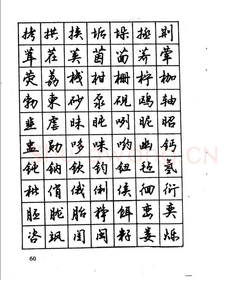 沈鸿根硬笔行书字帖,摘自沈鸿根 江鸟钢笔行书字帖