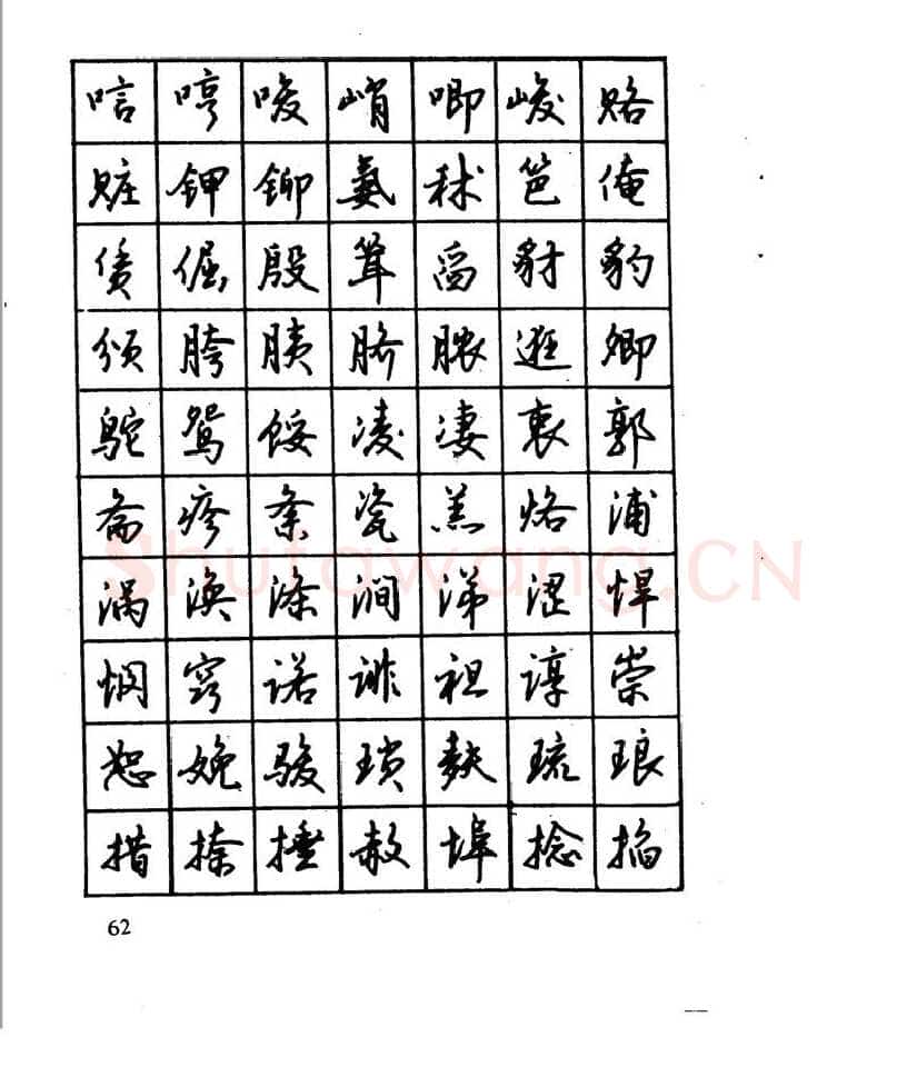 沈鸿根硬笔行书字帖,摘自沈鸿根 江鸟钢笔行书字帖