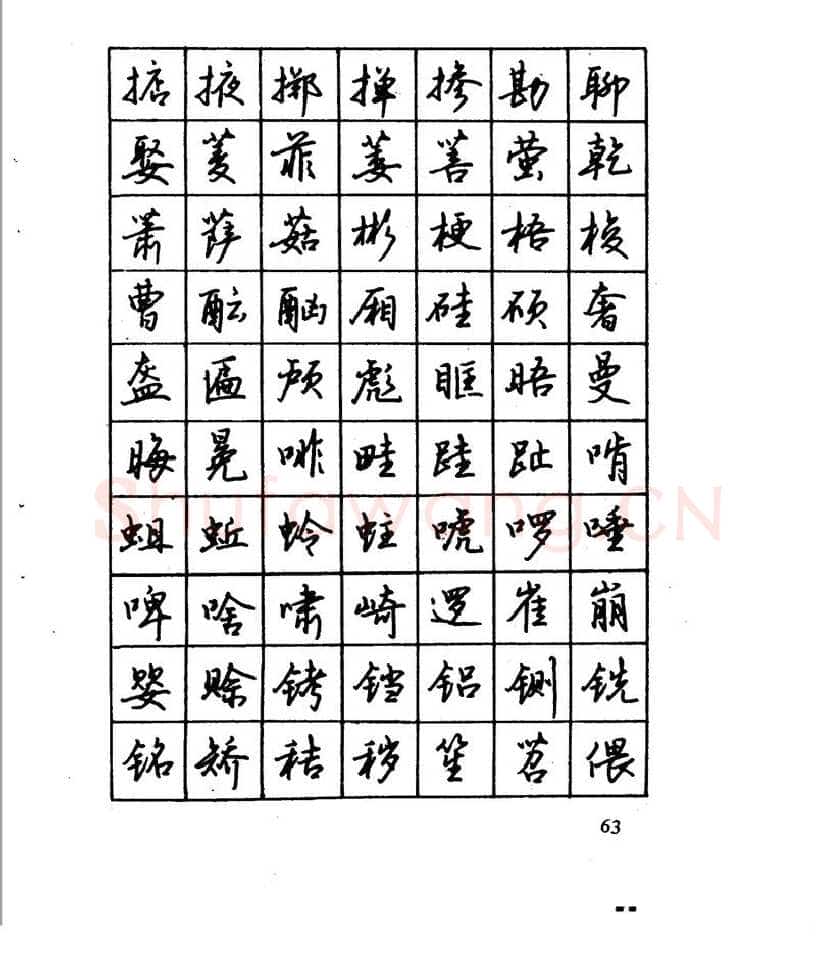 沈鸿根硬笔行书字帖,摘自沈鸿根 江鸟钢笔行书字帖