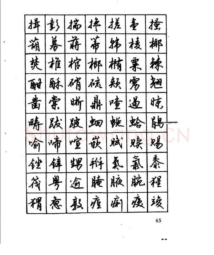 沈鸿根硬笔行书字帖,摘自沈鸿根 江鸟钢笔行书字帖