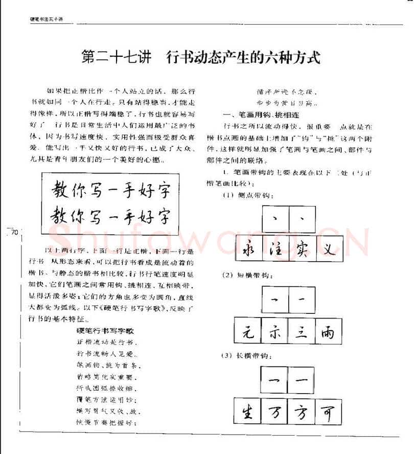 钱沛云硬笔楷书字帖,摘自钱沛云 硬笔书法五十讲 字帖