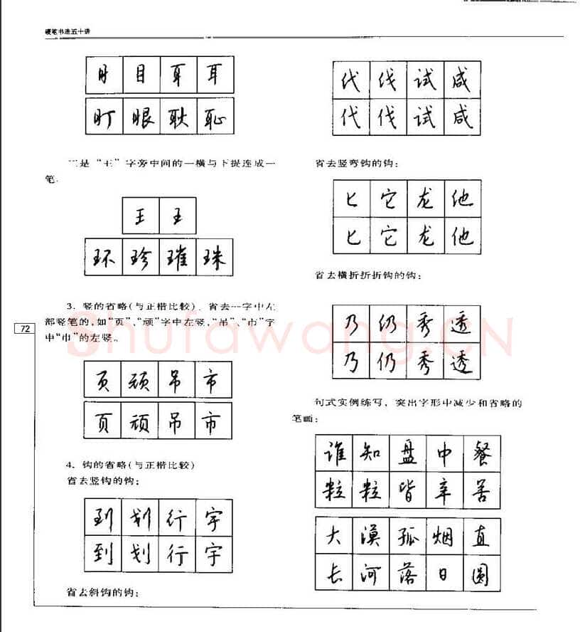钱沛云硬笔楷书字帖,摘自钱沛云 硬笔书法五十讲 字帖