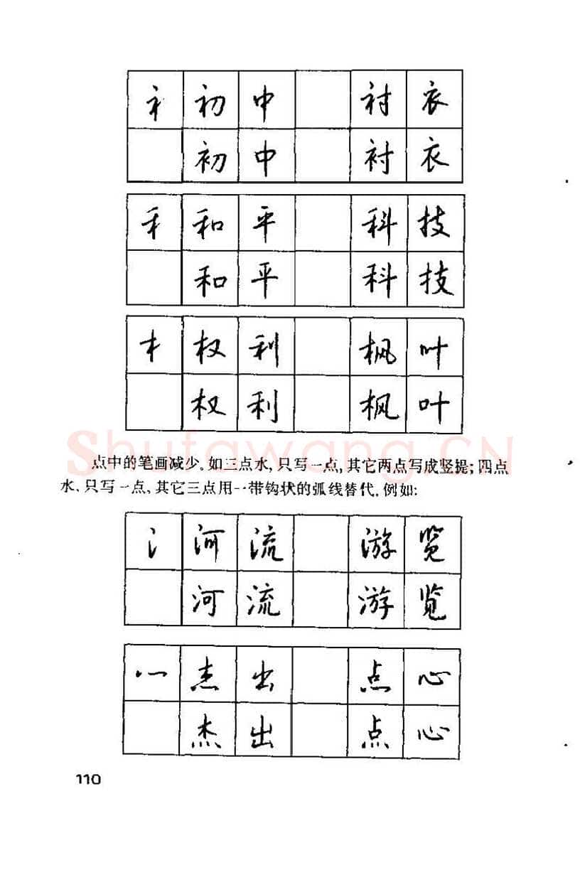 钱沛云硬笔楷书字帖,摘自钱沛云 硬笔书法技巧 字帖