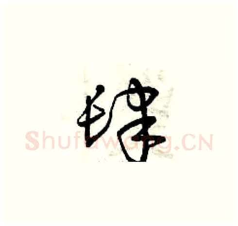 肆硬笔草书写法,摘自曾庆福硬笔书法字帖