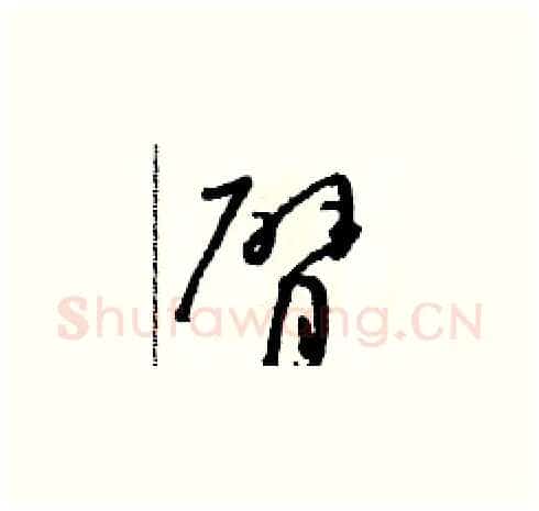 臂硬笔草书写法,摘自朱寿友硬笔书法字帖