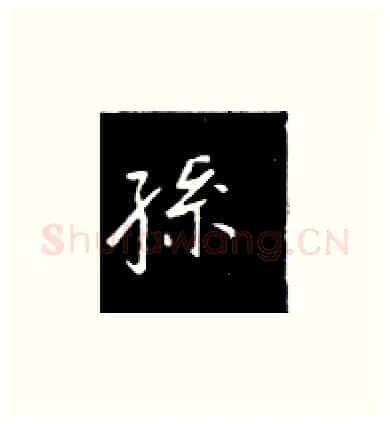 孙硬笔楷书写法,摘自王正良硬笔书法字帖