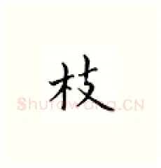 枝硬笔楷书写法,摘自邹慕白硬笔书法字帖