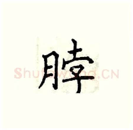 脖硬笔楷书写法,摘自曾庆福硬笔书法字帖