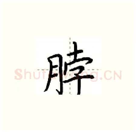 脖硬笔楷书写法,摘自荆霄鹏硬笔书法字帖