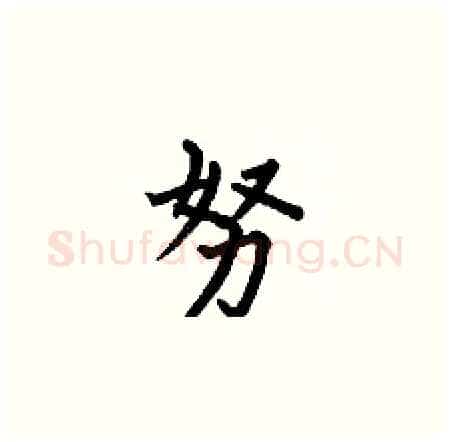 努硬笔楷书写法,摘自何伯昌硬笔书法字帖
