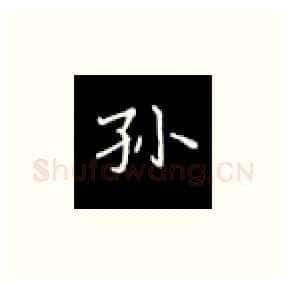 孙硬笔楷书写法,摘自丁永康硬笔书法字帖
