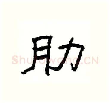 肋硬笔隶书写法,摘自杨为国硬笔书法字帖