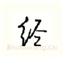 经硬笔行书写法,摘自沈鸿根硬笔书法字帖