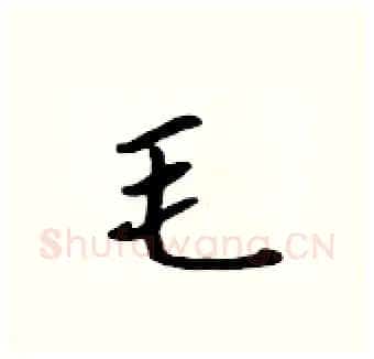 毛硬笔行书写法,摘自吴身元硬笔书法字帖