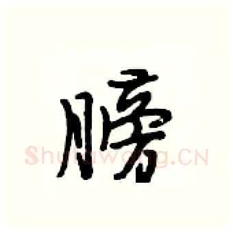 膀硬笔行书写法,摘自段相林硬笔书法字帖